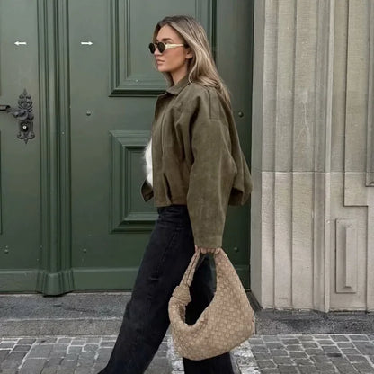 The Vintage Suede Bomber