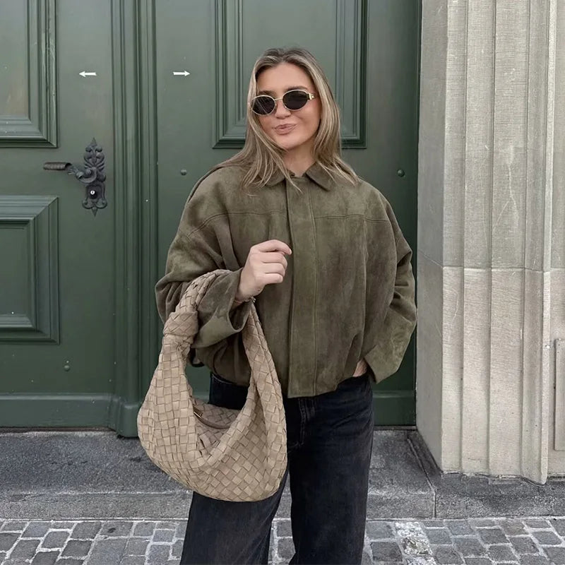 The Vintage Suede Bomber