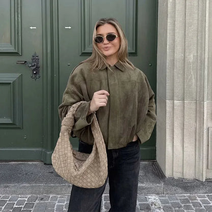 The Vintage Suede Bomber